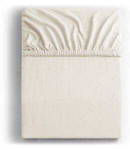 Biela/krémová napínacia plachta jersey 180x200 cm Amber – Restilo