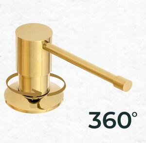 Sink Quality Top, dávkovač saponátu pre kuchynský drez 400ml, zlatá lesklá, SKQ-DOZL-GD