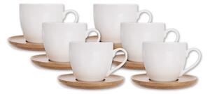 Biele porcelánové šálky v súprave 6 ks 125 ml Whiteline – Orion