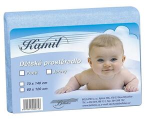 Bellatex Detské froté prestieradlo, svetlo modrá, 60 x 120 cm