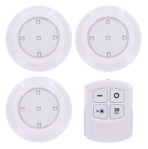 Solight WL906 - Sada 3x stmievateľných LED svietidiel s diaľkovým ovládačom LED/3xAAA