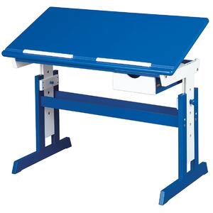 Detský funkčný stôl z masívu Kelly - modrá/biela