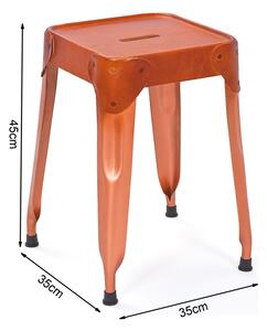 Unikátna kovová stolička (4 kusy) Unico - medená