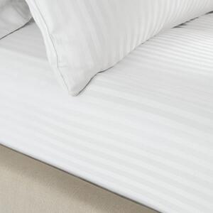 Biela napínacia damašková plachta 150x200 cm Satin Stripe – Catherine Lansfield