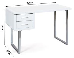 Písací stôl Simona - biela