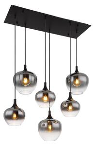 Globo 15548-6H - Luster na lanku MAXY 6xE27/40W/230V čierna