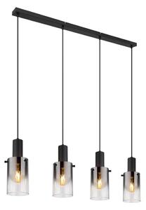 Globo 15907-4H - Luster na lanku FLORENTINA 4xE27/40W/230V čierna