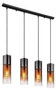 Globo 21000-4HG - Luster na lanku ANNIKA 4xE27/25W/230V čierna/medená