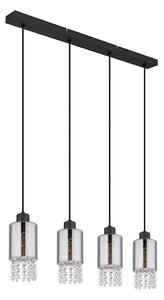 Globo 15799-4H - Luster na lanku BACKEY 4xE27/40W/230V čierna