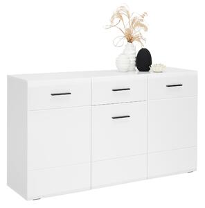 ŠIROKÁ KOMODA, antracitová, biela, 150/84,6/41,6 cm Hom`in - Komody