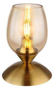 Globo 24007M - Stolná dotyková lampa KUWAITA 1xE14/25W/230V mosadz
