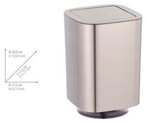 Plastový odpadkový kôš v lesklo striebornej farbe 5,5 l Auron – Wenko