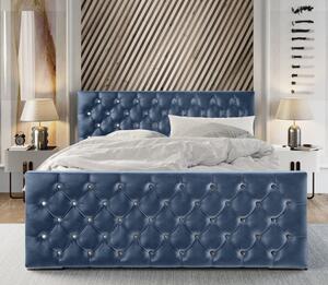 Luxusní postel NIKOLETA - 90x200, modrá