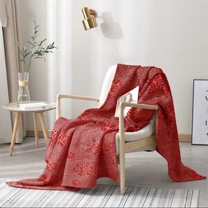 Sendia Textil Deka Svietiaca Vločka červená Rozmer deka-prehoz: 150x200 cm