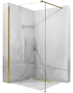 Rea AERO, sprchová zástena WALK IN 80 x 195 cm, číre sklo - zlatý profil, REA-K8439