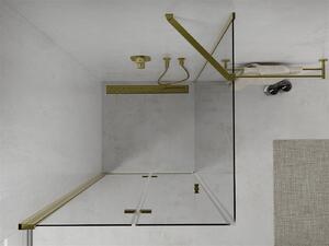 Mexen Lima sprchovací kút 80x80 cm, priehľadná, zlatá, 856-080-080-50-00