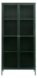 Tmavozelená kovová vitrína 90x190 cm Bronco – Unique Furniture