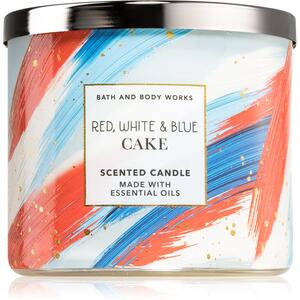Bath & Body Works Red, White & Blue Cake vonná sviečka 411 g