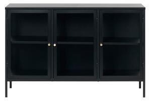 Čierna kovová vitrína 132x85 cm Carmel – Unique Furniture