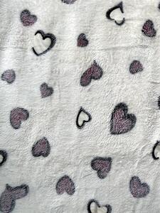 Sendia Textil Deka Svietiaca Srdiečko krémové Rozmer deka-prehoz: 150x200 cm
