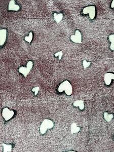 Sendia Textil Deka Svietiaca Srdiečko ružové Rozmer deka-prehoz: 150x200 cm