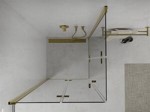 Mexen Lima Duo sprchovací kút 70 x 70 cm, 6mm sklo, číre sklo / zlatý profil, 856-070-070-50-00-02