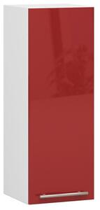 Kuchynská skrinka OLIVIA W30 H720 - biela/červený lesk