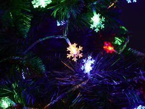 IKO Vianočné svetielka 100 LED, 10m snehové vločky – viacfarebné