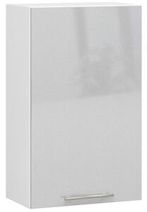 Kuchynská skrinka OLIVIA W50 H720 - biela/sivý lesk