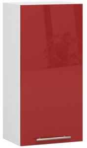 Kuchynská skrinka OLIVIA W40 H720 - biela/červený lesk