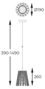 Zuma Line P0547-01H-F9AC - Luster na lanku BACH 1xE14/40W/230V zlatá