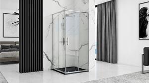 Rea Grand Black, štvorcová sprchová vanička 90x90x3,5 cm, REA-K4595