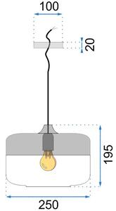 Toolight - Závesné svietidlo Zenit D, APP021-1CP, čierna, OSW-00129