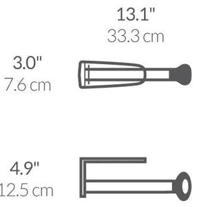 Nástenný oceľový držiak na kuchynské utierky - simplehuman