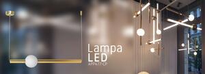 Toolight - LED stropná lampa závesná 59cm dlhá 12W APP477-CP, zlatá-biela, OSW-00609