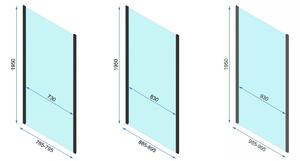 Rea - Sprchové dvere Rapid Swing - chróm/transparentné - 100x195 cm L/P