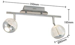 Lucande Kilio stropné LED svietidlo, 2-pl., chróm