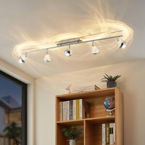 Lucande Kilio stropné LED svietidlo, 5-pl., chróm