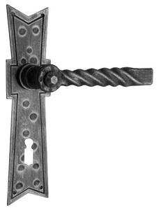 GALBUSERA Kovaná kľučka model 526 - spätná pružina, PZ, 92 mm, červeno-hnedá corten