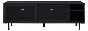 Čierny kovový TV stolík 160x55x45 cm Veep – Unique Furniture