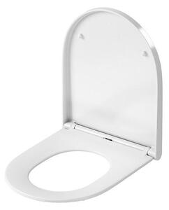 Cersanit Larga Oval CleanOn - závesná wc misa so SLIM sedátkom z duroplastu, biela, S701-472