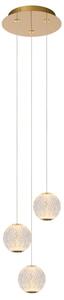 Lucide L134991360 LED závesné stropné svietidlo CINTRA | 3x4,7W integrovaný LED zdroj | 3x283lm | 2700K