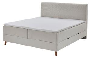 Béžová boxspring posteľ s úložným priestorom 180x200 cm Memphis - Meise Möbel
