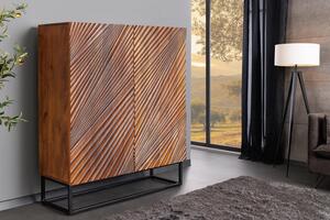 Dizajnová vysoká komoda Revelle 120 cm hnedé mango