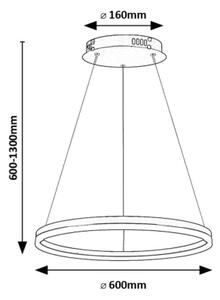 Rabalux 72301 - LED Luster na lanku ISAURE LED/35W/230V