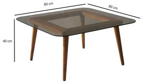 Dizajnový konferenčný stolík Olalla 80 cm bronzový