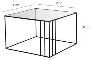 Dizajnový konferenčný stolík Lajita 55 cm čierny