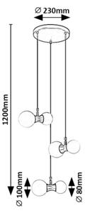 Rabalux 72300 - Luster na lanku LITION 6xG9/28W/230V
