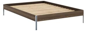 Hnedá dvojlôžková posteľ z borovicového dreva s roštom 140x200 cm Core – Karup Design