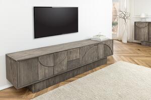 Dizajnový TV stolík Movement 200 cm sivé dymové mango
